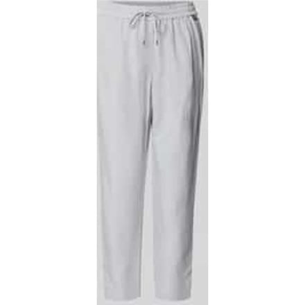 straight fit stoffen broek van viscosemix met linnenaandeel
