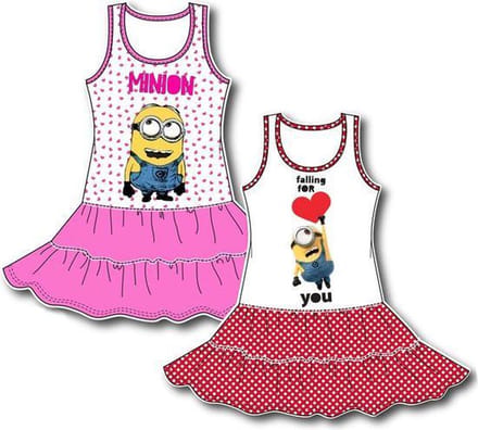 Minions Jurk - rood - maat 98 (3 jaar)