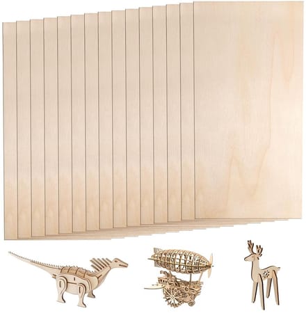 15 Stuks Balsa Houten Platen 200 x 100 x 2mm voor Creatieve Projecten, DIY Modellen en Kunstwerken