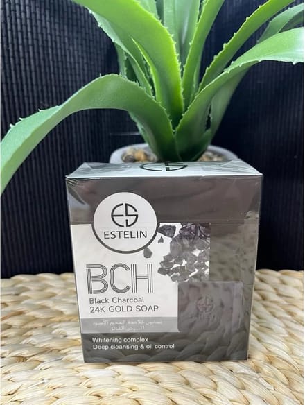 Estelin Black Charcoal 24K Gold Soap -100g