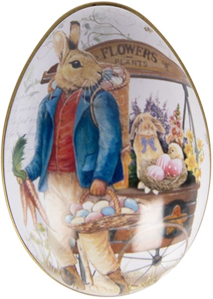 Clayre & Eef Decoratie Beeld Ei 5x6x4 cm Wit Metaal