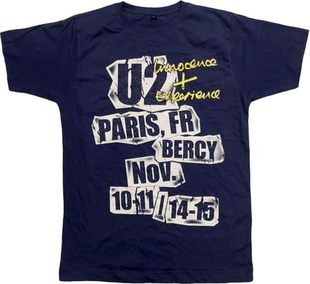 U2 - I+E Paris Event 2018 Heren T-shirt - M - Blauw