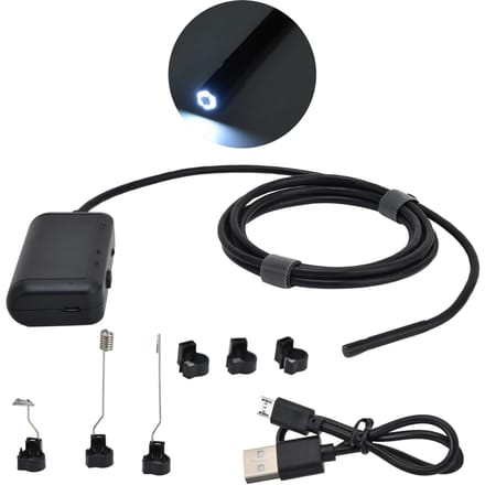 6LED HD Endoscoop 5.5MM Draadloze WiFi Inspectiecamera IP67 Waterdichte Boroscoop Slangcamera voor black