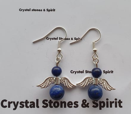Oorbellen Lapis Lazuli engel
