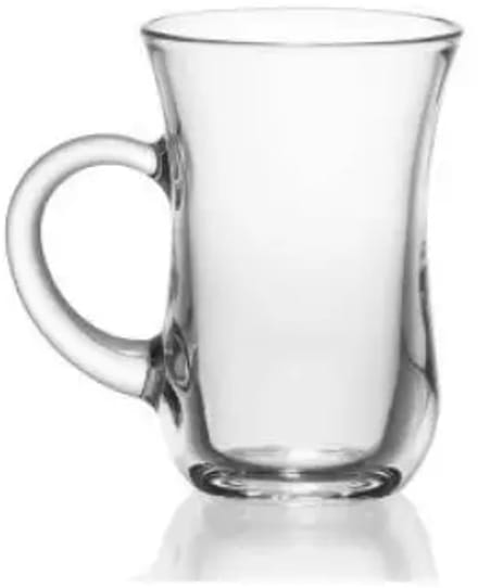 Weissberg – theeglazen met handvat – Lale – geribbelde – 350 ml – set 6