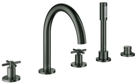 Grohe Atrio Inbouw vijfgats badrandcombinatie Antraciet, 29408AL0