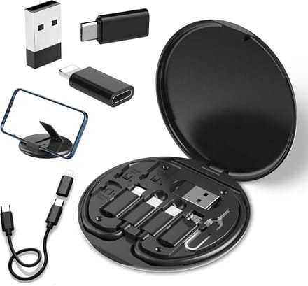 Daity USB C naar USB-adapter - USB-C-adapterkit bevat meerdere OTG-adapters voor Type C mannelijk - USB A naar C mannelijke kabel - Micro USB naar Type C - met SIM-kaart-extractor en telefoonhouder
