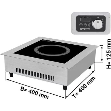 GGM Gastro Induktionsherd - 3,5 kW - Einbaugerät Zilver