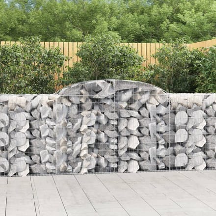 vidaXL - Schanskorven - 30 - st - gewelfd - 300x50x100/120 - cm - ijzer