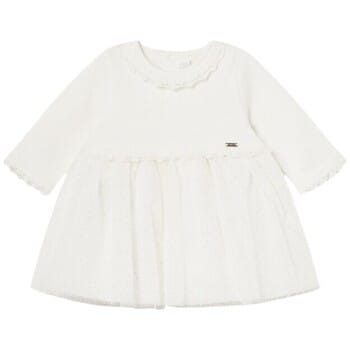 Jurk Mayoral 2806 VESTIDO COMBINADO TUL Crudo