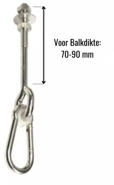 Schommelhaak met Karabijnhaak M12 100mm (1 stuk)