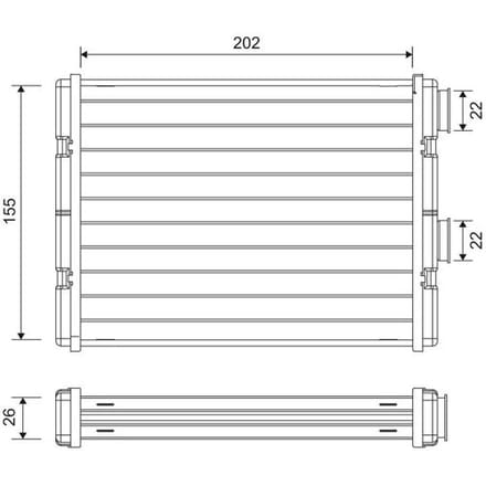 Warmtewisselaar, interieur verwarming VALEO 811592
