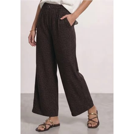 Broek met Straight Leg pijpen en Mid Waist taille, met print
