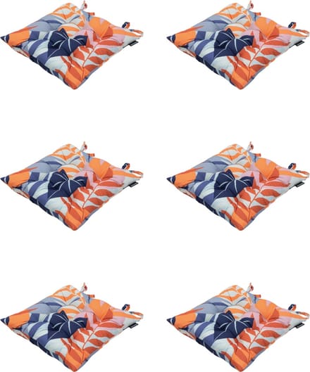 Madison - Zitkussen - Universeel - 6 stuks - 46 x 46 cm - Iven Indigo - Tuin - Toscane