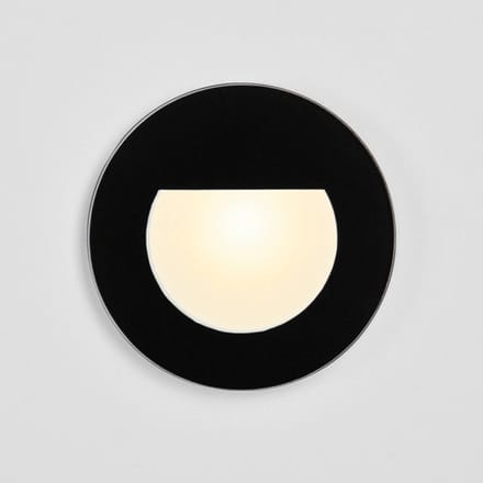 BRUMBERG Wall Kit68 inbouwlamp vlak rond zwart