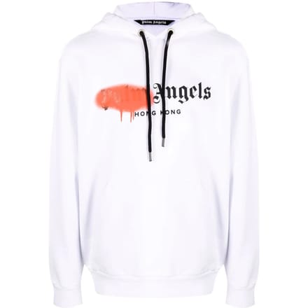 Palm Angels Red Spray Hong Kong-hoodie wit