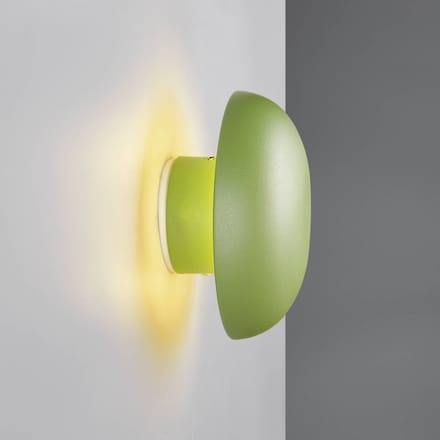 Reality Leuchten LED wandlamp Davey, groen, dimbaar, Ø 15,5 cm