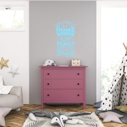 Muursticker - Having Both is A Blessing - 58 x 103 - Licht Blauw
