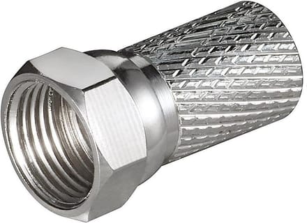 Schroef F-connector voor 7,5mm kabel / recht