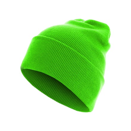 MSTRDS - Beanie Basic Flap Long Version neongreen one size Beanie Muts - Groen