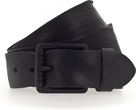 Mustang lederen riem zwart met zwarte gesp maat 95