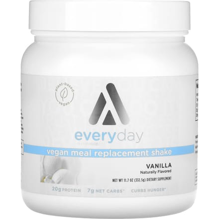 TransformHQ, Elke Dag, Vegan Maaltijdvervangende Shake, Vanille, 332,5 g (11,7 oz)