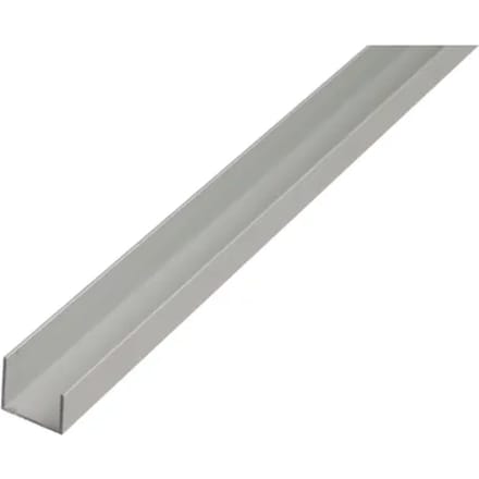 Alberts U-profiel - Aluminium Zilver - 22x20x1,5mm 1m