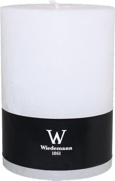 Wiedemann Cilinderkaars/stompkaars - groot model - rustieke kaars - wit - 10 x 14 cm - 100 branduren