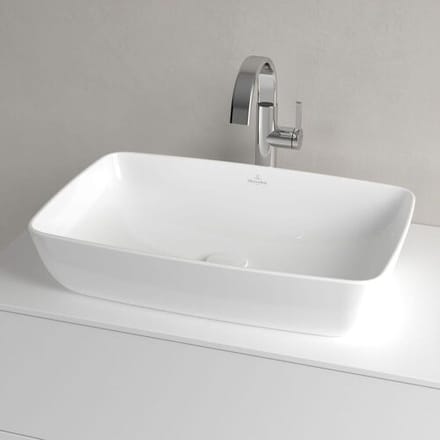 Villeroy en Boch Artis opzetwastafel rechthoekig 58x38cm zonder overloop wit