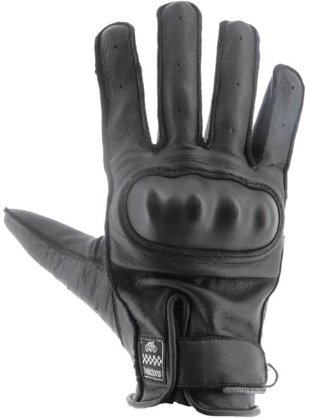 HELSTONS Roko Men Summer Lederen Handschoenen Zwart - Handschoen