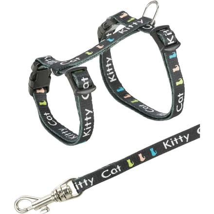Poes kat tuigje met riem Trixie