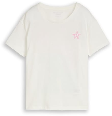Tom Tailor - Oversized T-shirt met print op de rug - Maat 92/98 - Whisper White