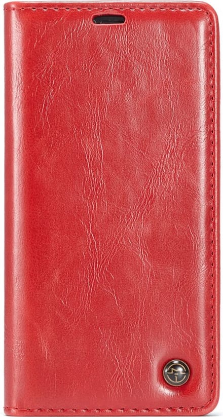 Caseme Kunstleer Wallet pasjeshouder hoesje geschikt voor iPhone XS Max case - rood