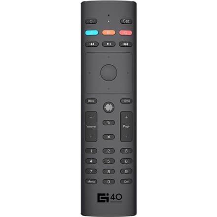 G40S Smart Voice Air Mouse 6-assige gyroscoop Handheld afstandsbediening IR-leerstembediening 3 zwart