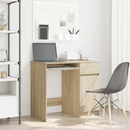vidaXL - Bureau - 86x49x76 - cm - spaanplaat - sonoma - eikenkleurig