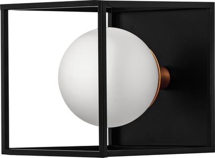 LEDVANCE DECOR Vierkante badkamer wandlamp IP44, zwart, G9