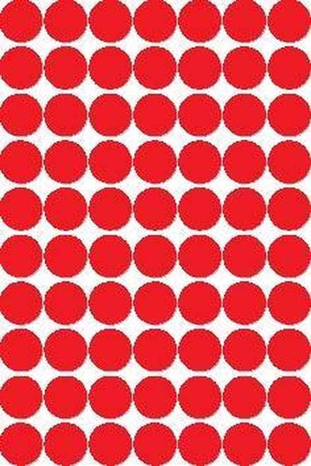 Apli ronde etiketten in etui diameter 19 mm, rood, 560 stuks, 70 per blad