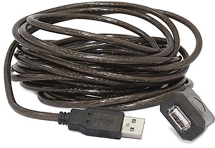 Hamlet XUREP10 USB-kabel USB 2.0 10 m USB A Zwart