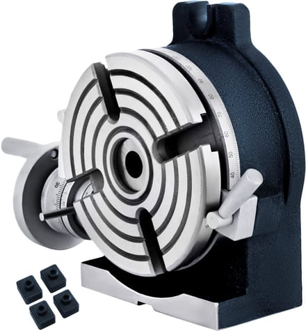 Verticale en horizontale ronde roterende werktafel Sectiediameter 150 mm