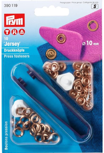 Naaivrijdrukknopen Jersey 10 mm verkoperd 10 st. - Drukknopen Jersey - Prym