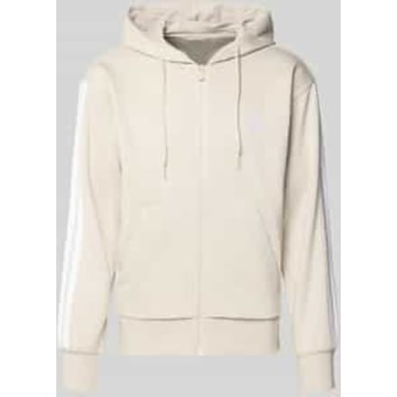 Adidas Essentials 3 Stripes Fleece Sweatshirt Met Rits Beige S / Regular Man