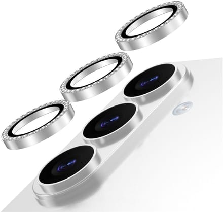 AVY Camera Lens Protector Rings | Geschikt voor Samsung Galaxy S26 Plus | Camera Lens Protector Glas | Schokbestendig | Krasbestendig | met Applicator | Diamant Zilver