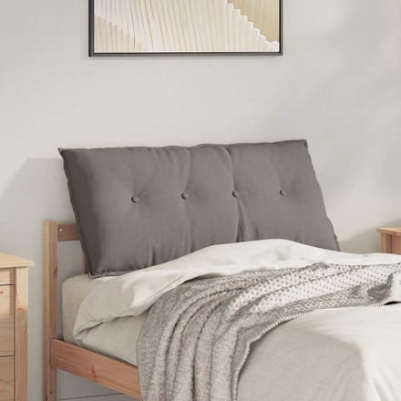 vidaXL - Rugkussen - Taupe - 100 - x - 50 - x - 19 - cm - Stof