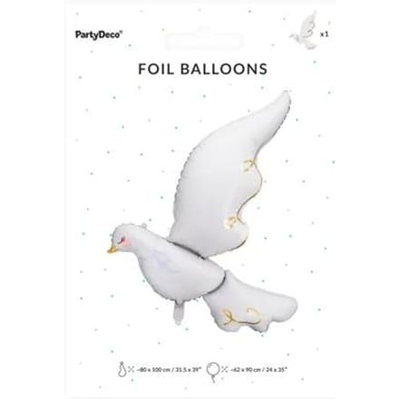 Duif Folie Ballon Groot 90cm