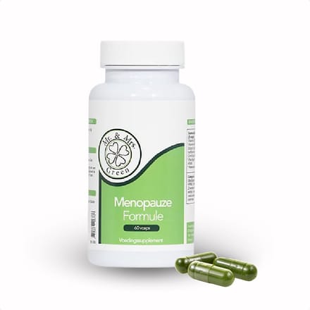 Mr and Mrs Green - Menopauze Formule - Ondersteuning Overgang - Zilverkaars & Monnikspeper - Vitamine E & D3 Supplement