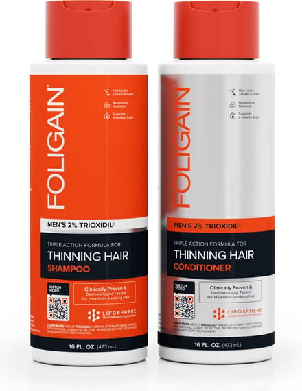 Foligain Anti-Haaruitval Set (Man): Haargroei Stimulerende Shampoo & Haar Stimulerende Conditioner 473 ml