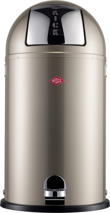 Wesco Kickboy Prullenbak - 40 l - Nieuw Zilver