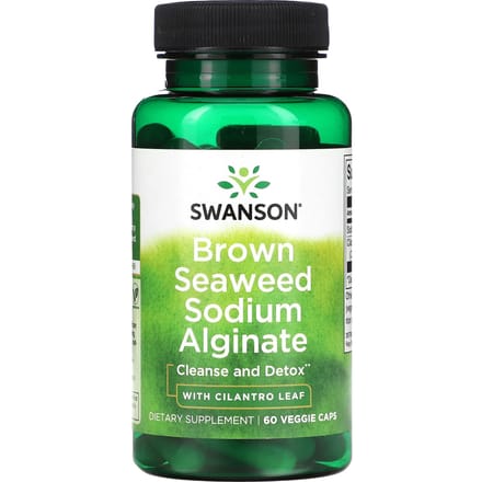 Bruine Algen Natriumalginaat met Korianderbladeren, 60 Plantaardige Capsules