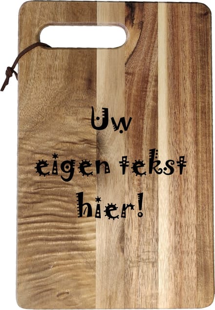 Gepersonaliseerde snijplank acacia - 28x18 cm