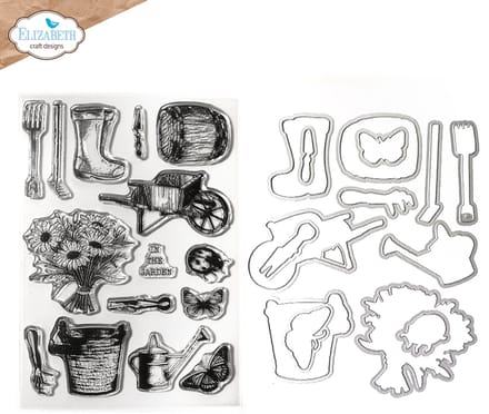 ECD Garden of love stamp and die set